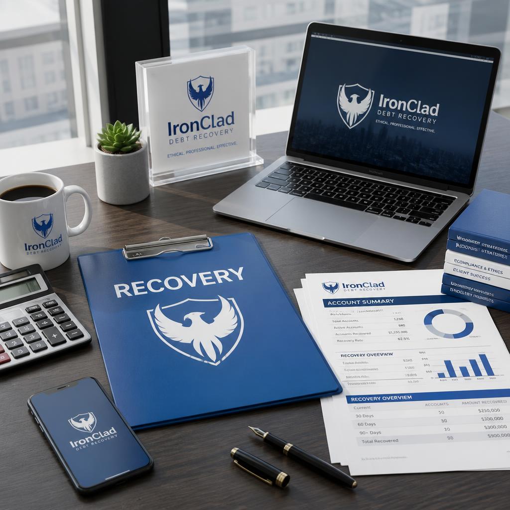 Debt recovery documentation with Ironclad branding